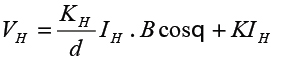 以利用霍爾元件的方式為例，霍爾效應(yīng)符合以下的關(guān)系式