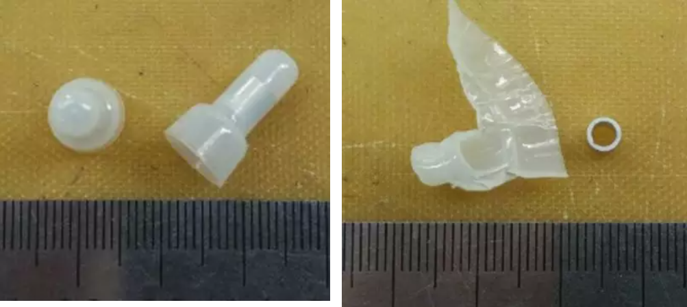 奶嘴端子示意圖以及預封閉絕緣材料示意圖